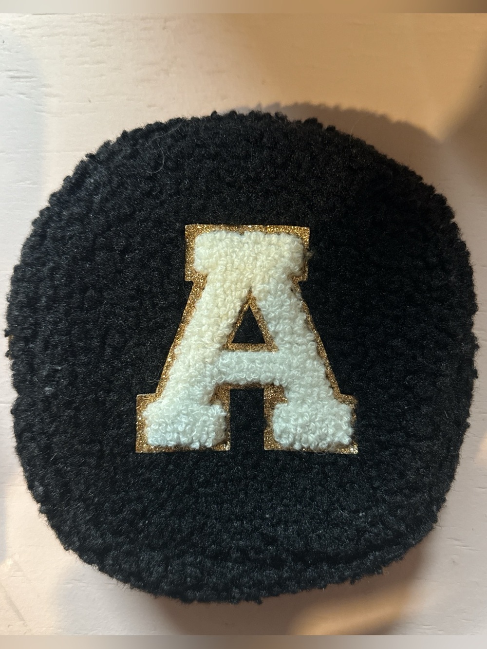 Letter A black pouch